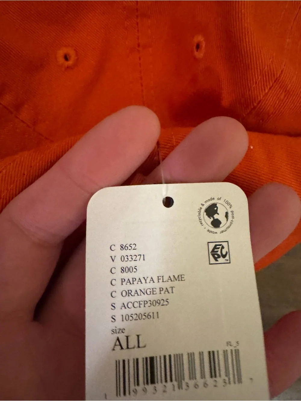 NWT Free People FP Movement Big Buti Baseball Cap hat - papaya flame - one size